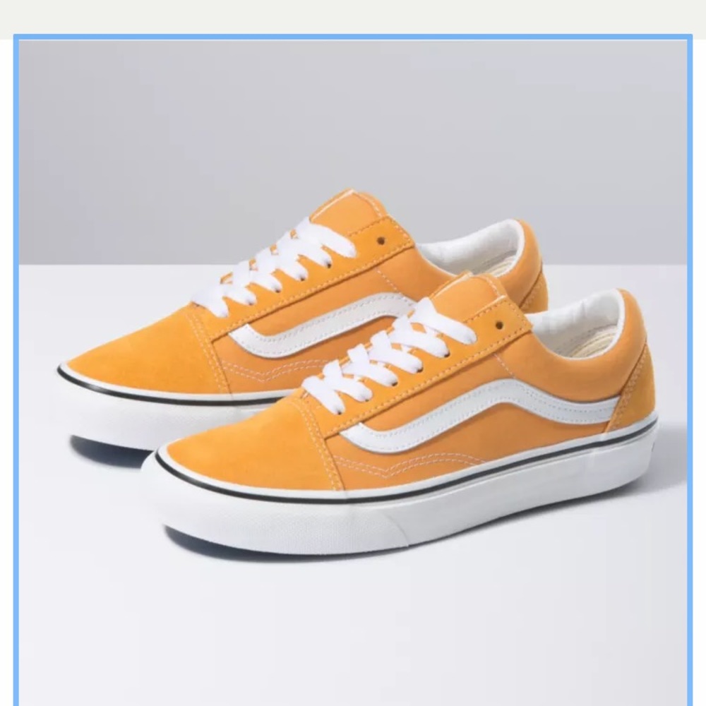 old skool yellow low top vans
